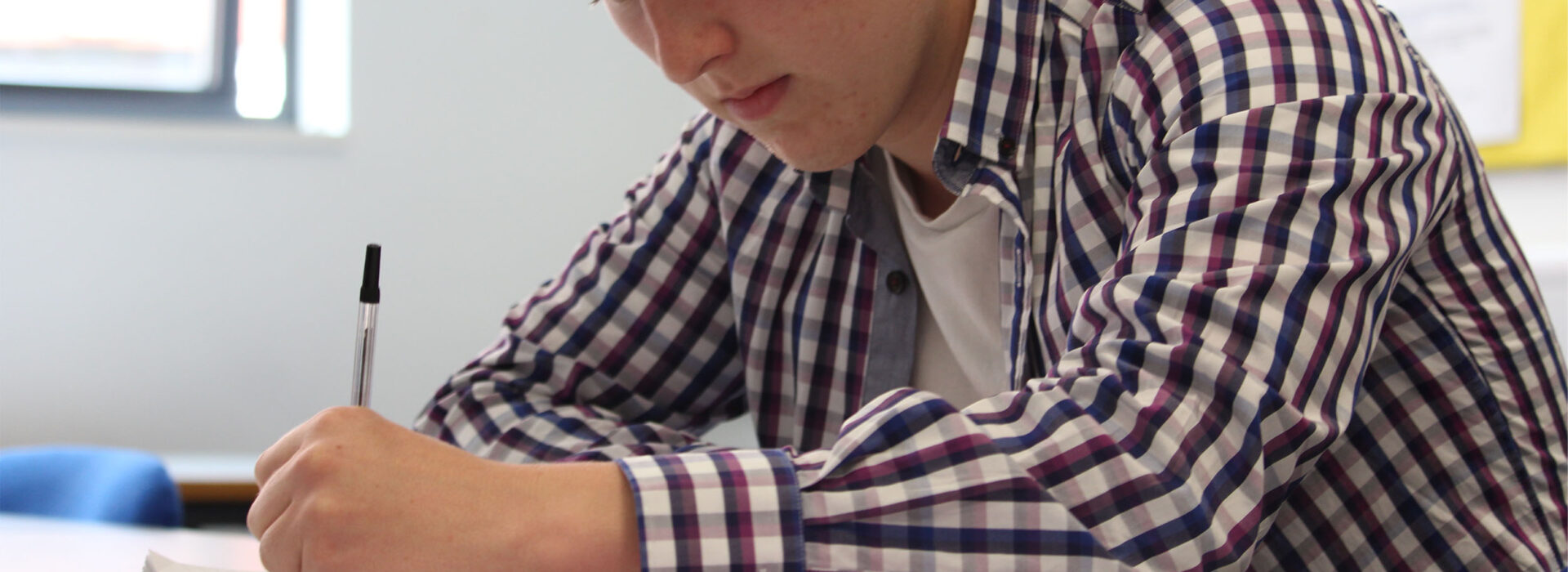 Photograph of an Economics student studying