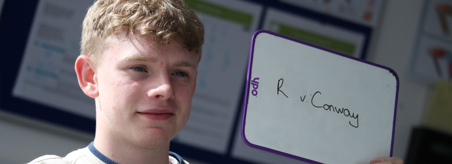Photograph of an A level Law student